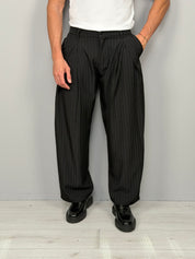 GENESIS PINSTRIPED WIDE TROUSERS