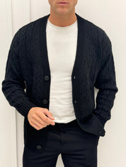CARDIGAN TRECCIA IN FILO