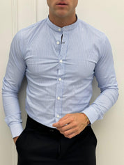 CAMICIA CLASSICA RIGHE COREANA - Tg.S Rossa