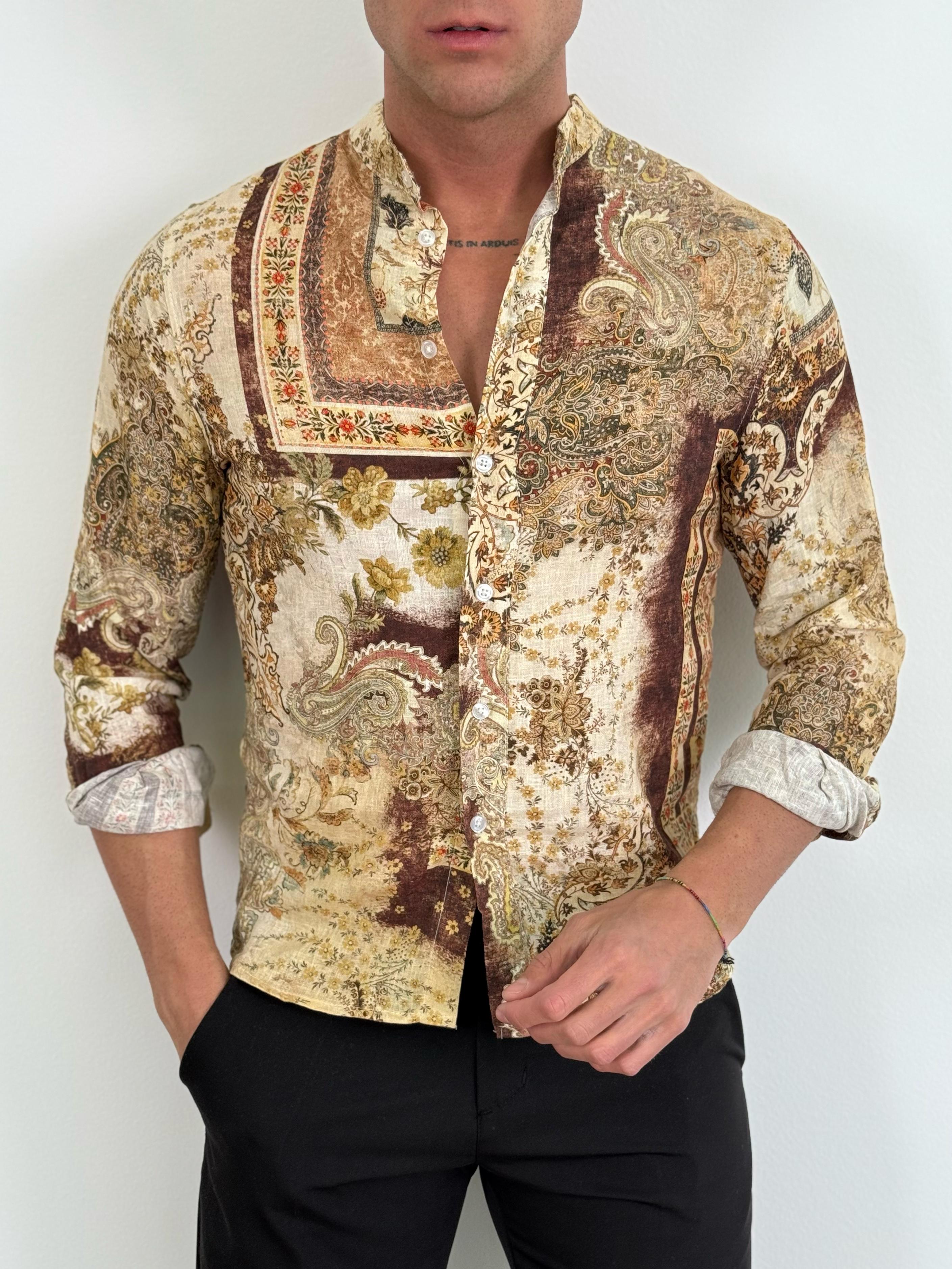 CAMICIA LINO CAIRO - Tg. XXL