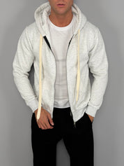 FELPA ZIP WHITELACE FELPATA