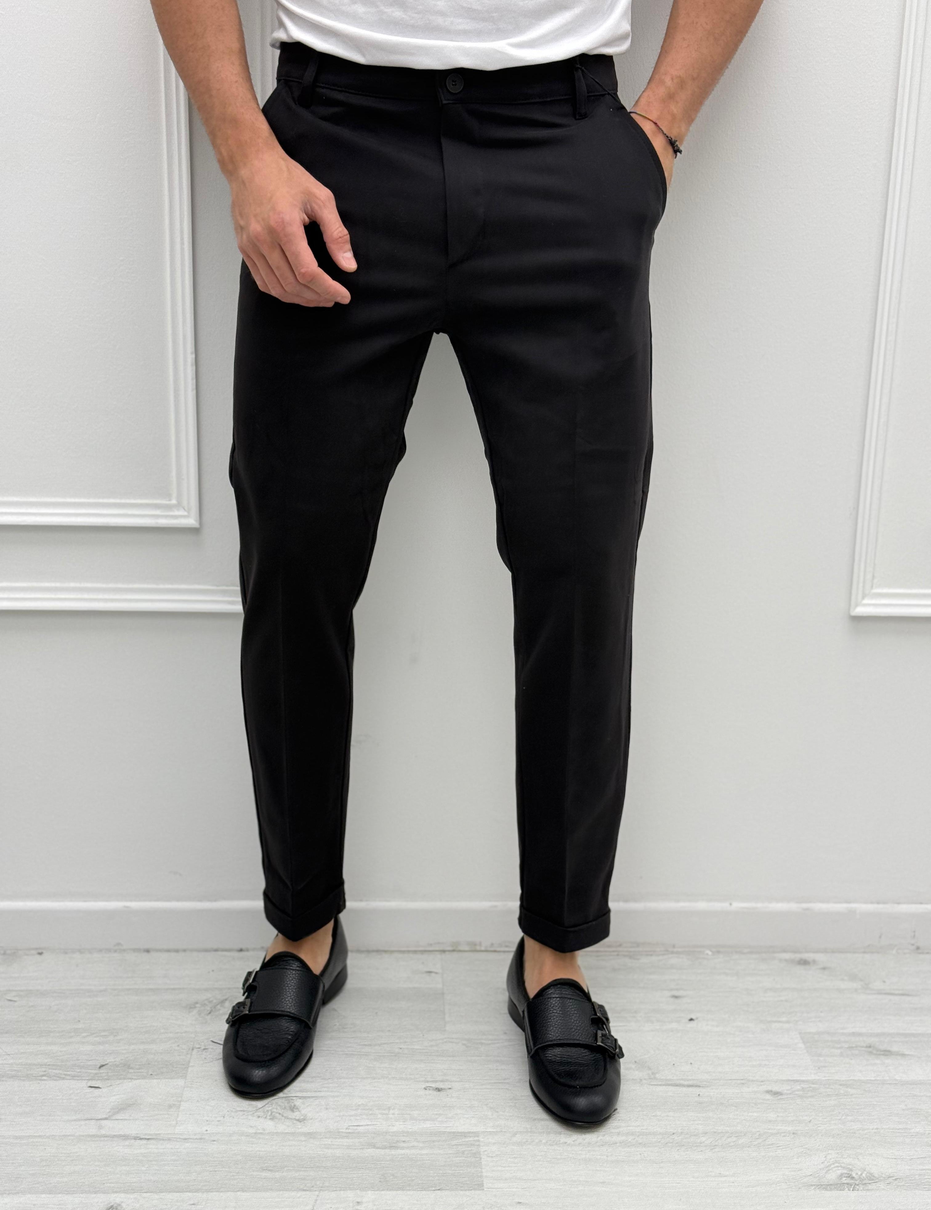 PANTALONE COTONE TASCHE DIETRO