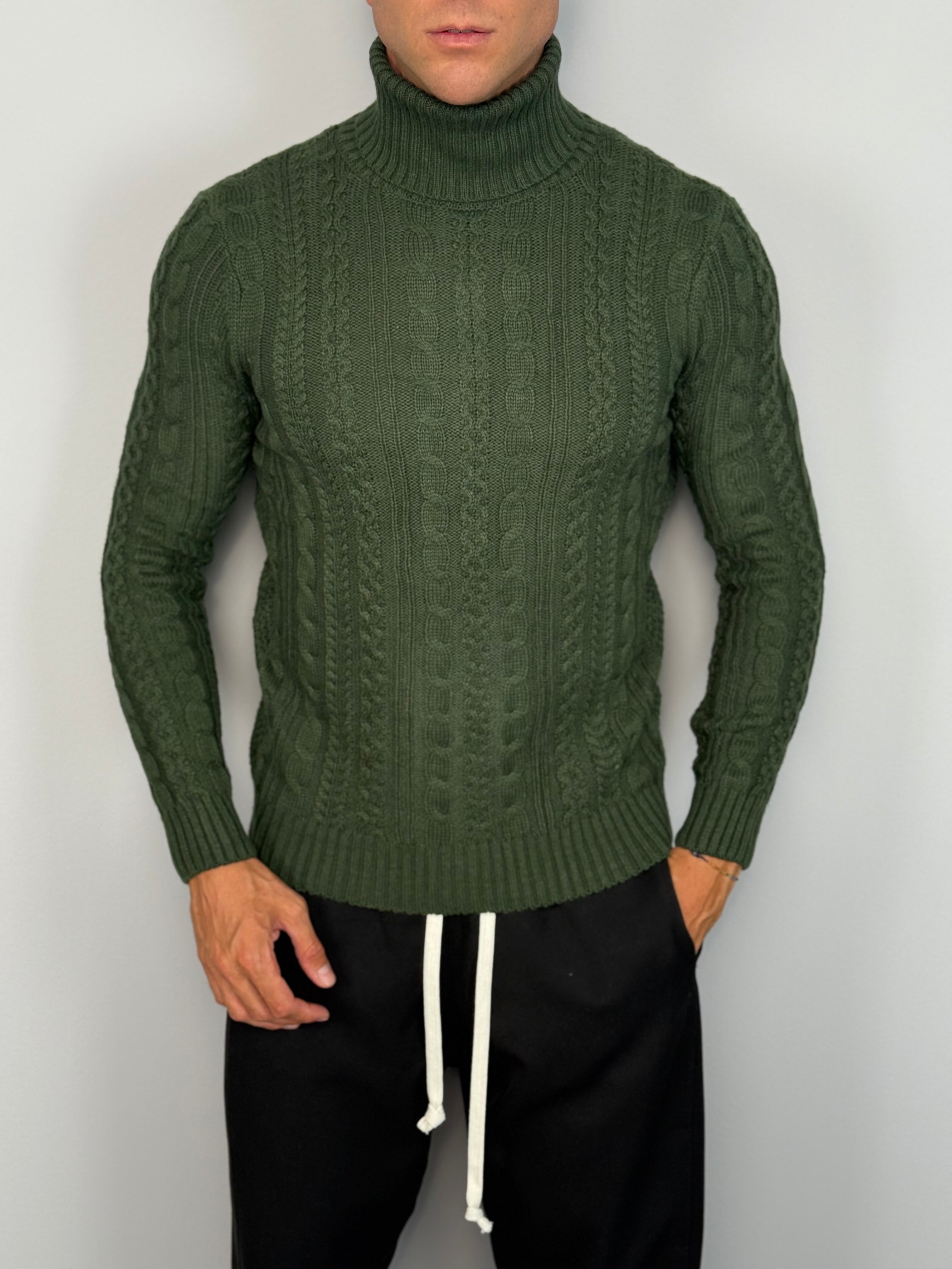 MAGLIONE DOLCEVITA TRECCIA