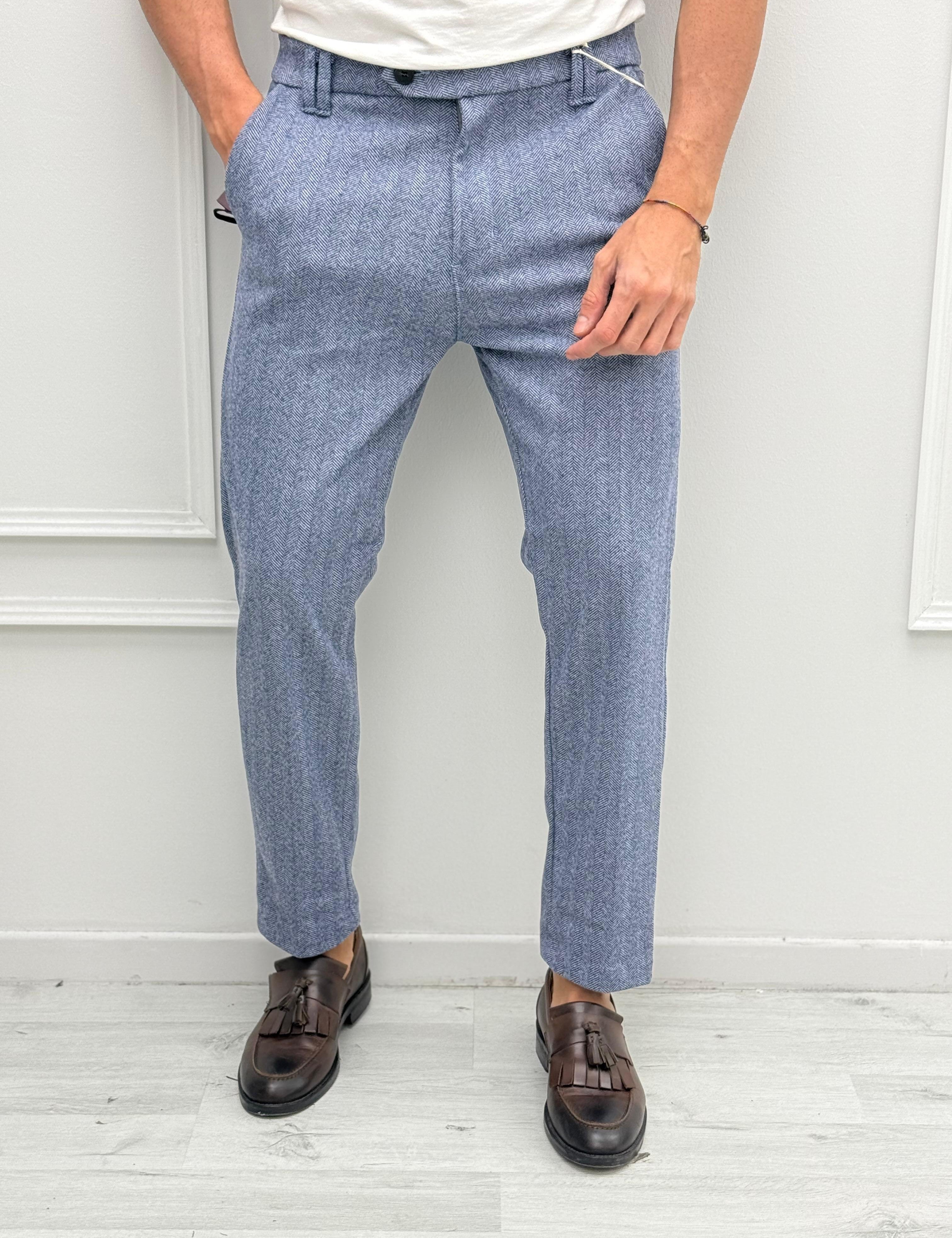 PANTALONE CLASSIC TASCHE DIETRO LANA