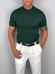 T-SHIRT MEZZO COLLO MAGLINA