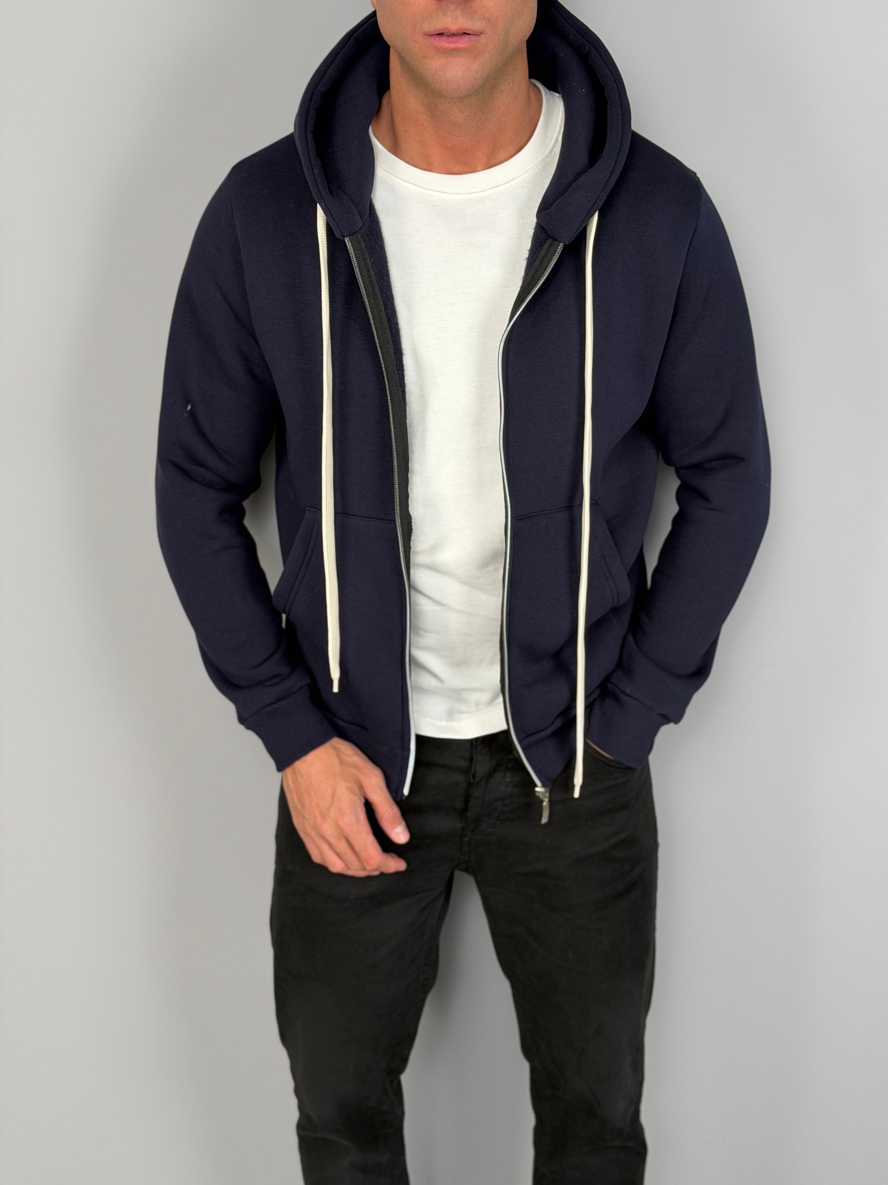 FELPA ZIP WHITELACE FELPATA