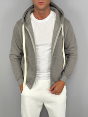 FELPA ZIP WHITELACE FELPATA