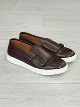MOCASSIN CUIR DOUBLE BOUCLE