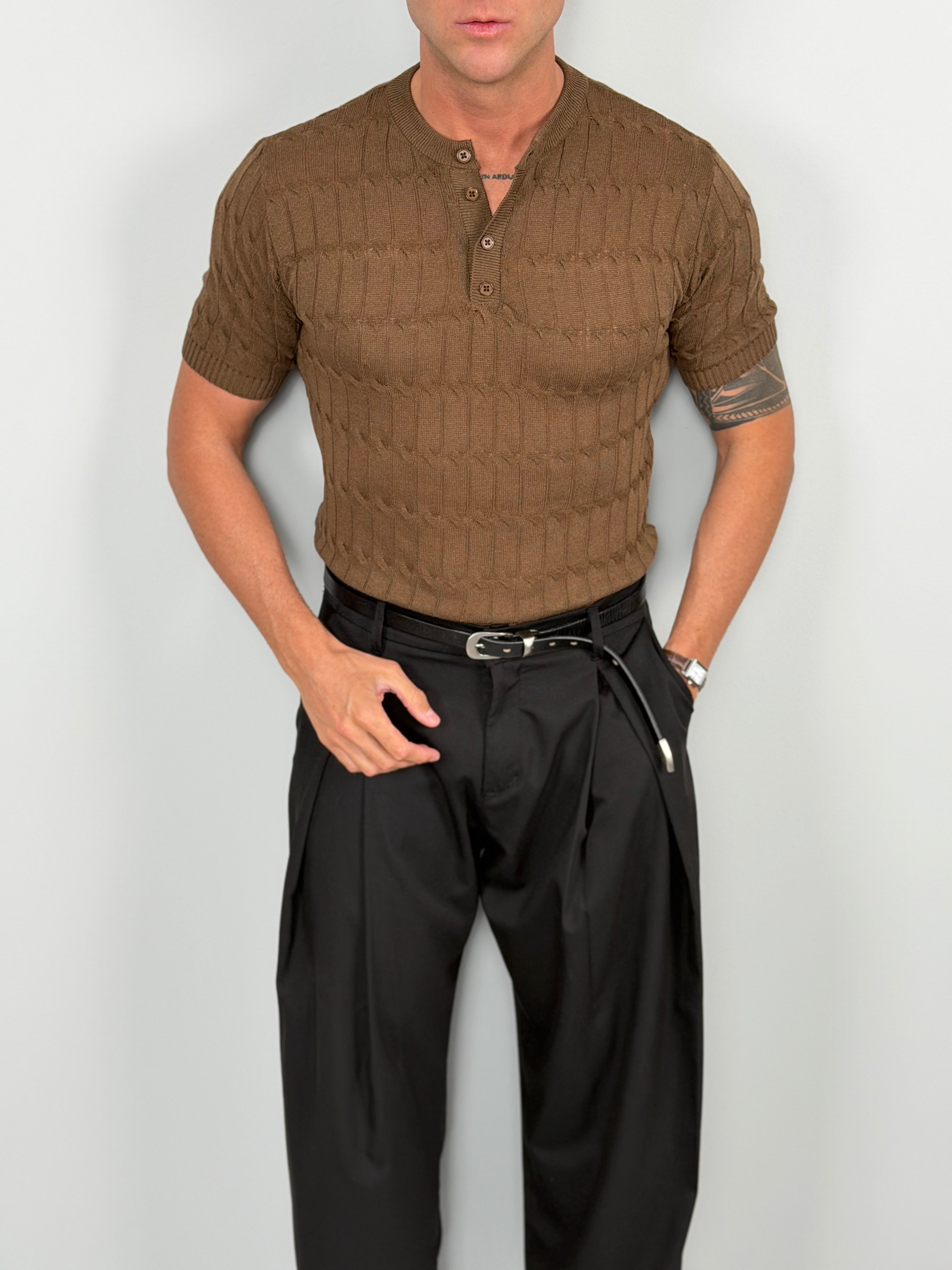 T-SHIRT TRAMA FILO COTONE