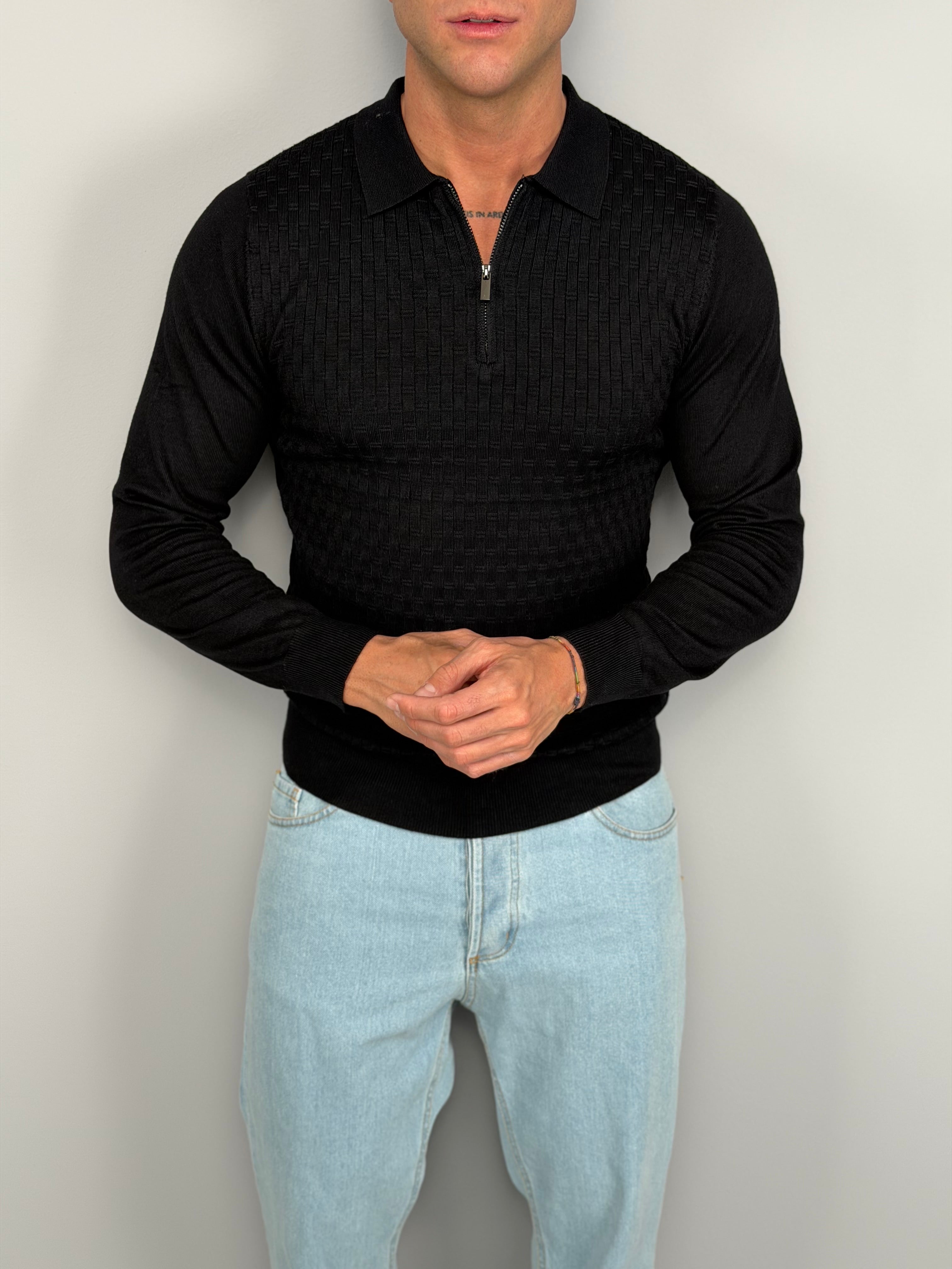 POLO TRAMA MAGLINA ZIP 2V