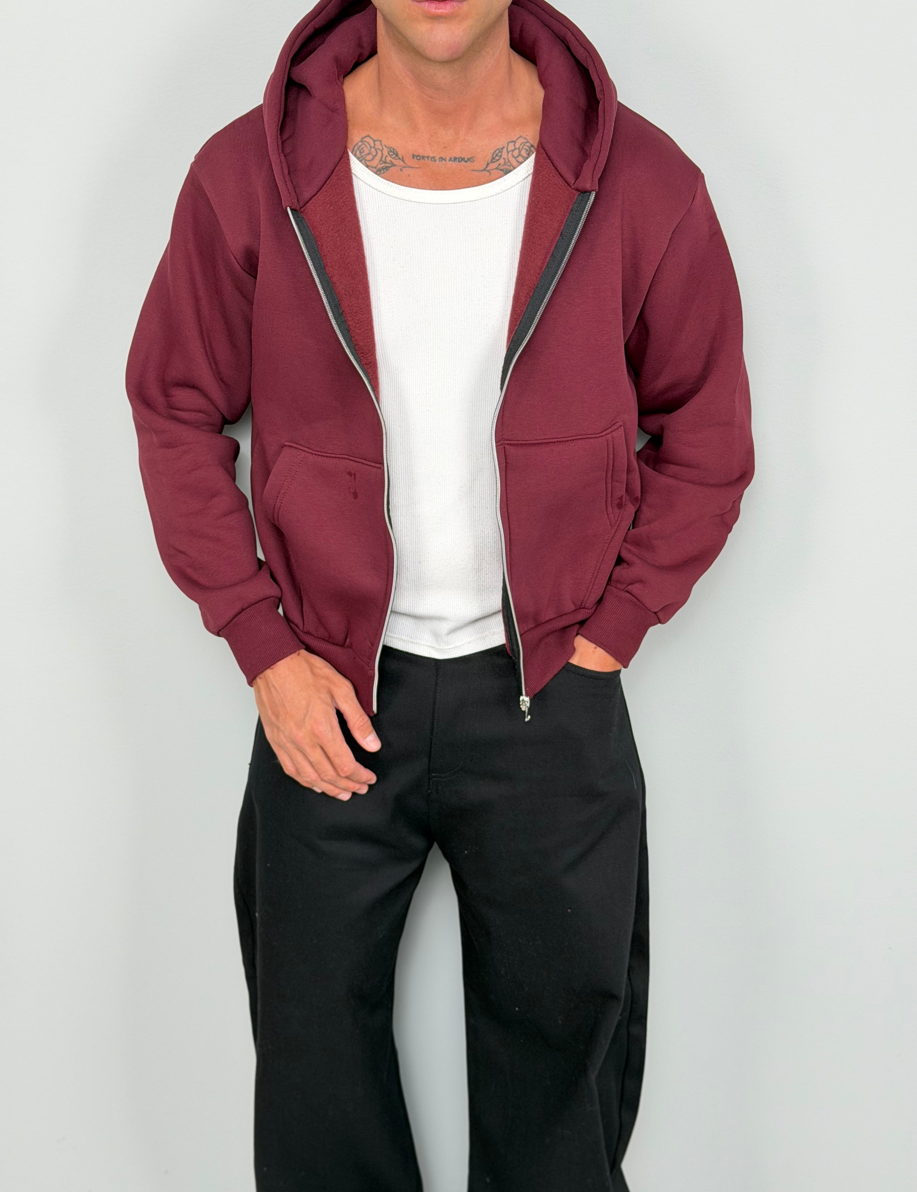 FELPA ZIP BOXY FIT FELPATA