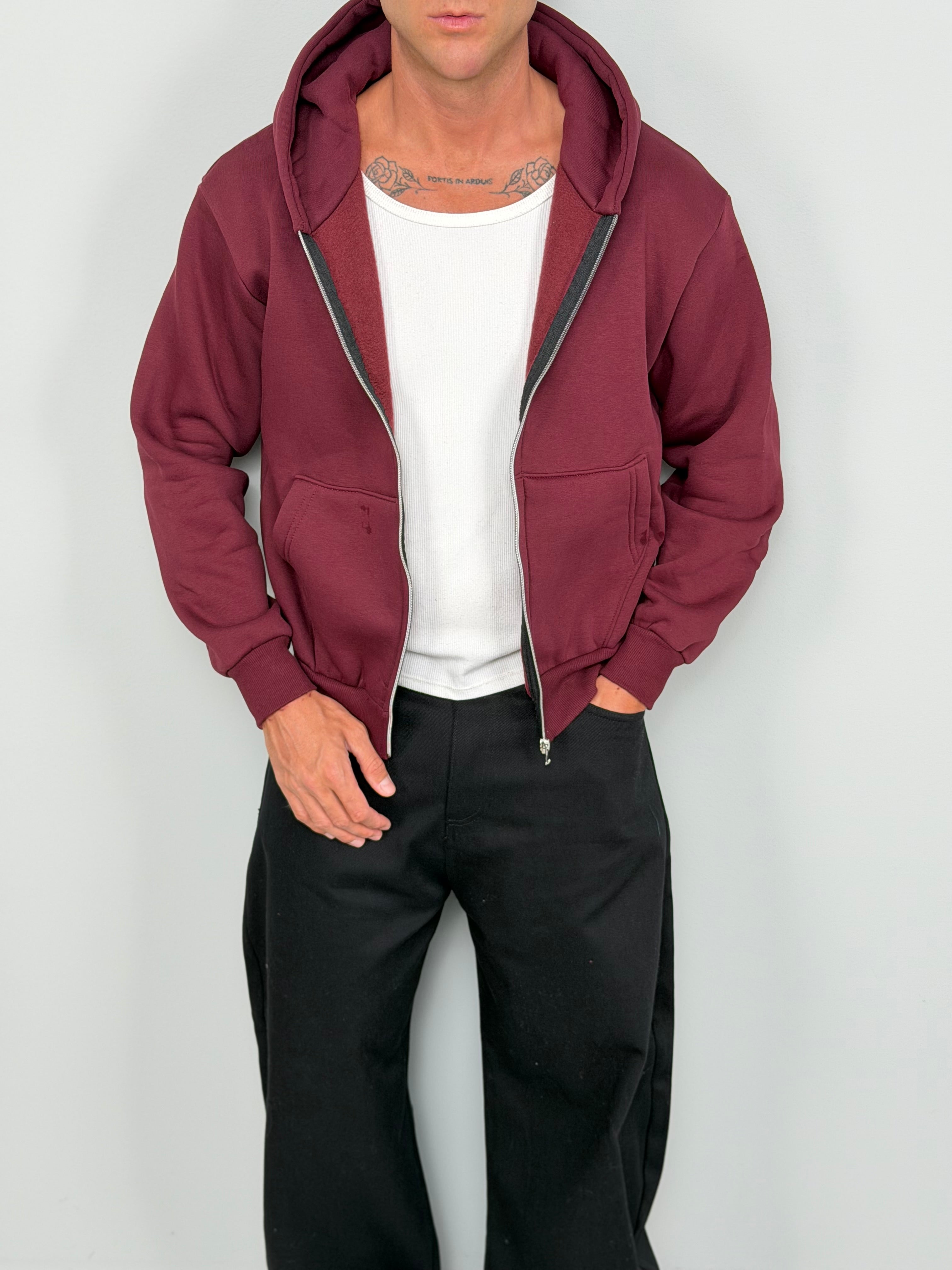 FELPA ZIP BOXY FIT FELPATA