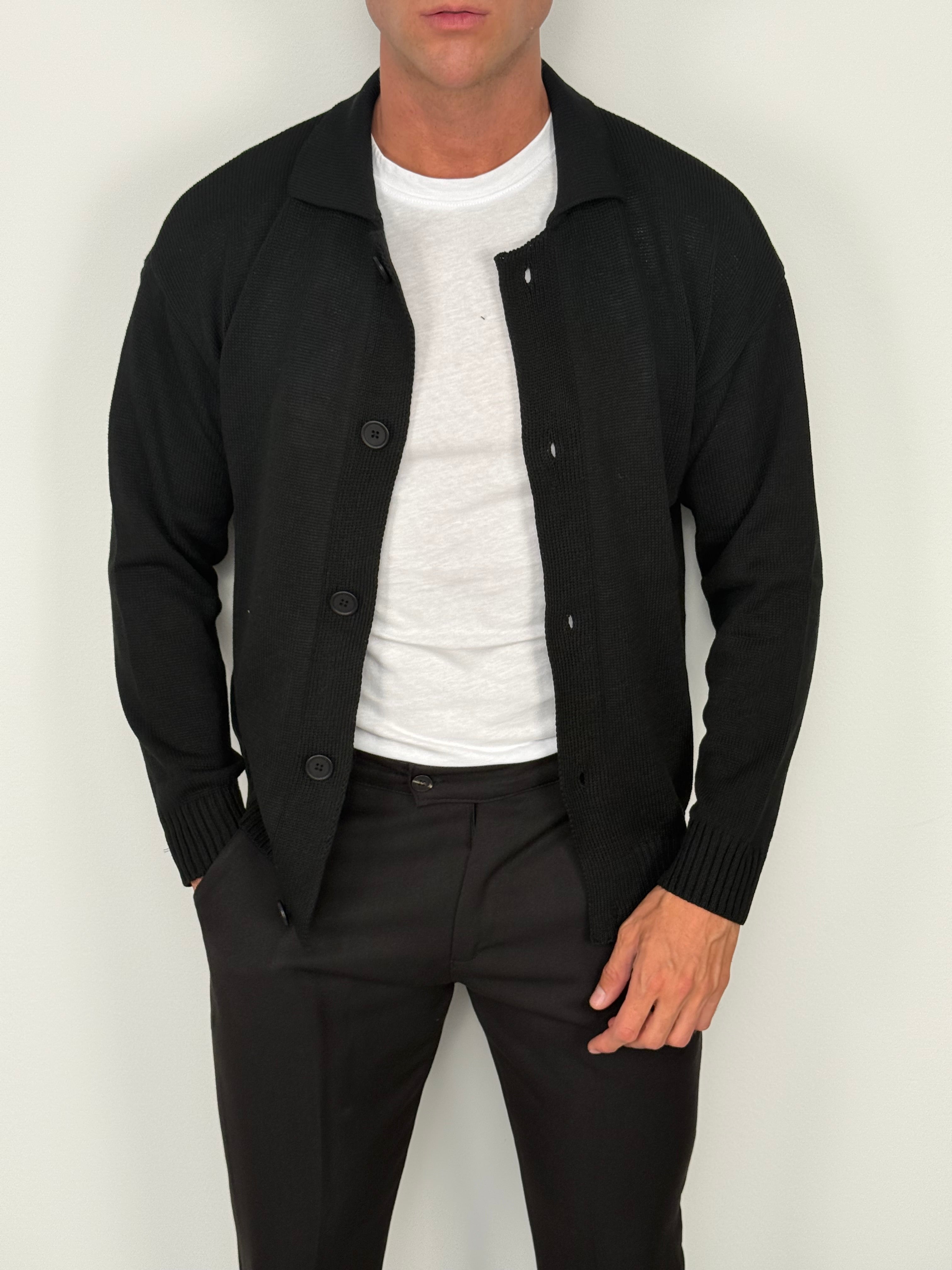 CARDIGAN POLO COTONE