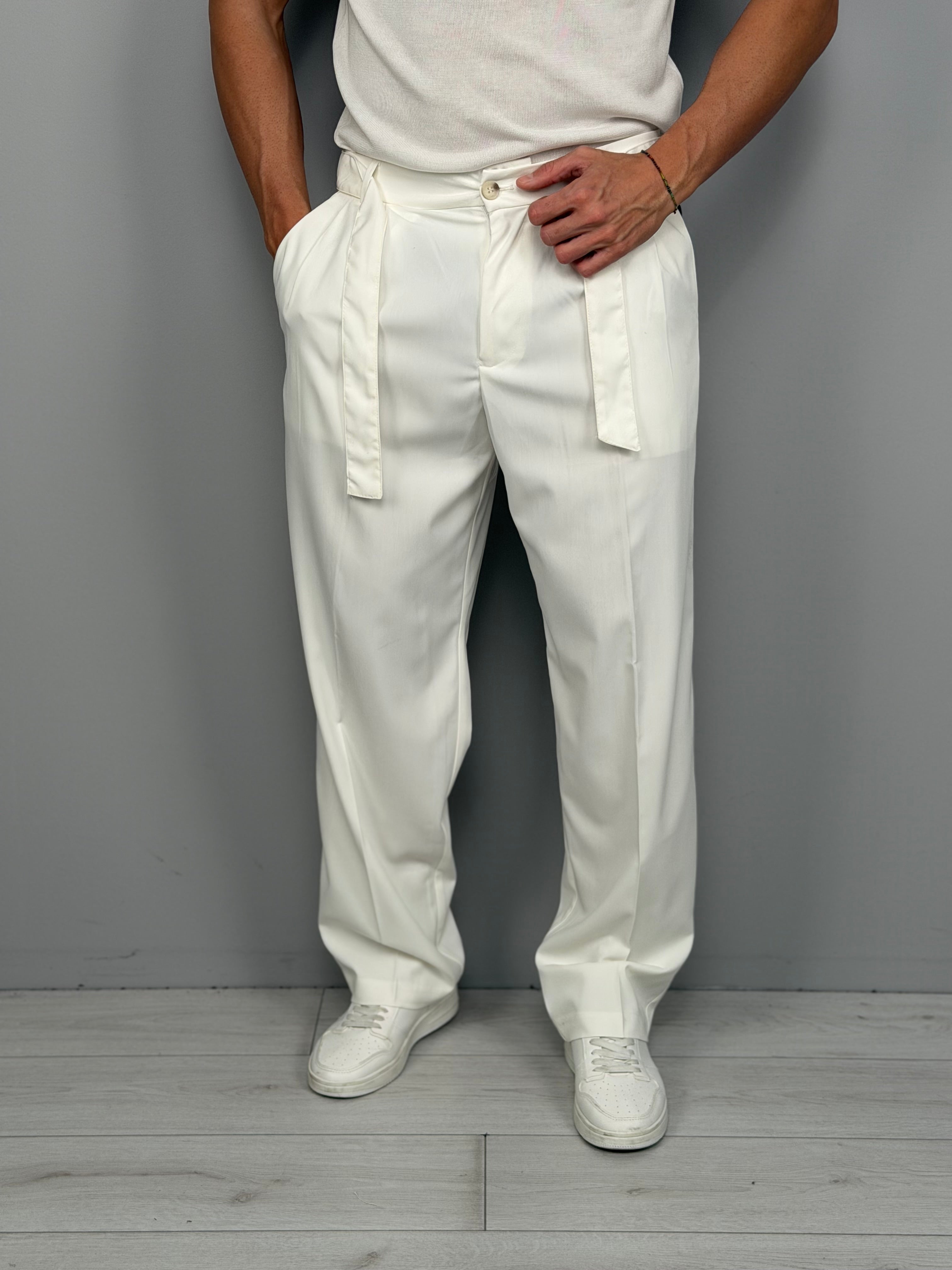 PANTALÓN ELEGANTE ANCHO DE PRIMERA CALIDAD - BOLSILLOS TRASEROS