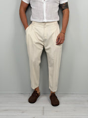 PANTALONE LINO FOLLOW - TASCA DIETRO