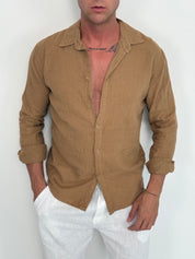CAMICIA LINO COLLETTO