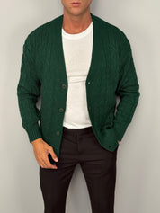 CARDIGAN TRECCIA IN FILO