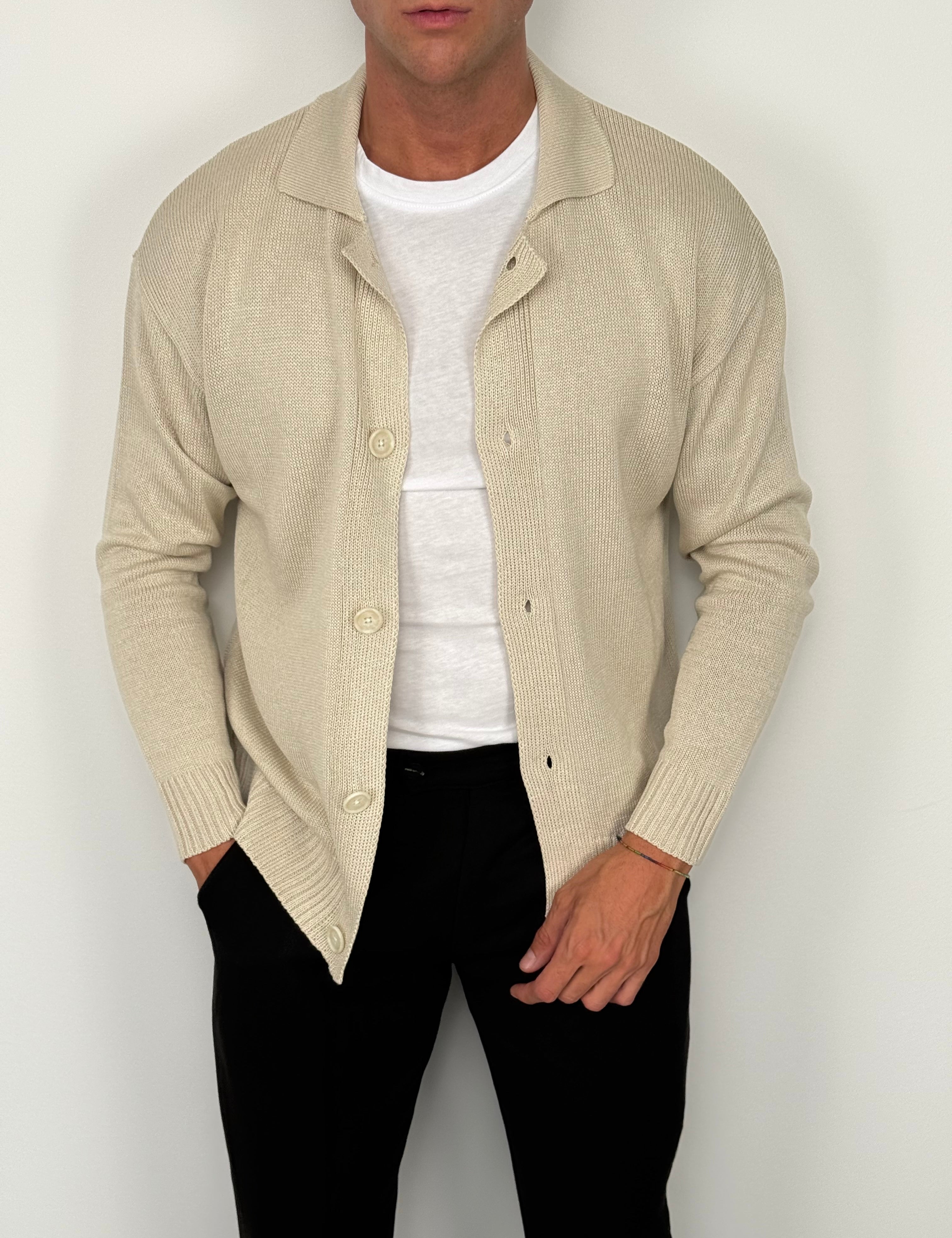 CARDIGAN POLO COTONE