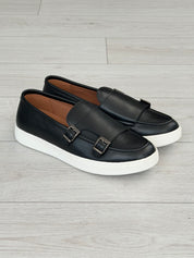 MOCASSIN CUIR DOUBLE BOUCLE