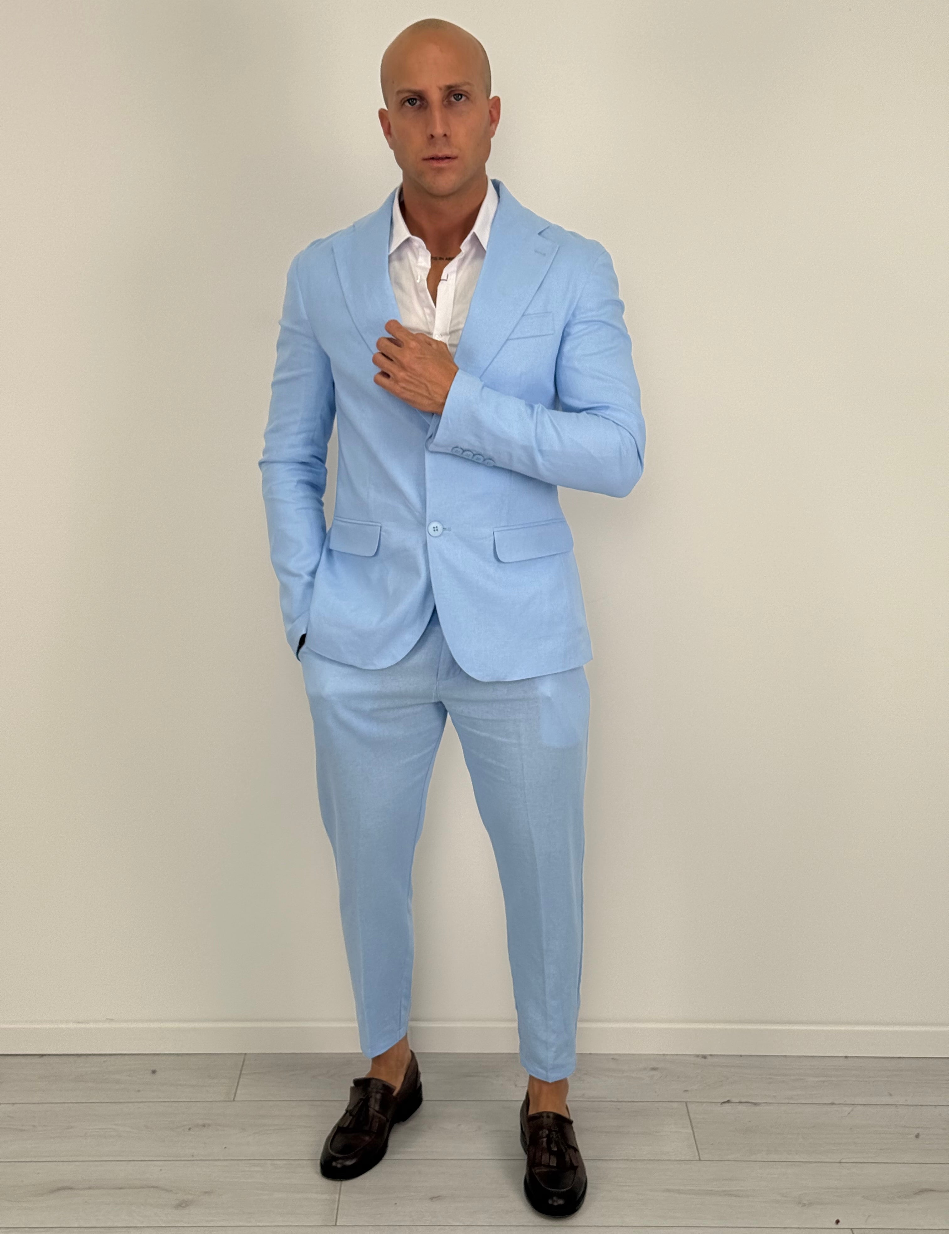 ABITO LINO MONOPETTO