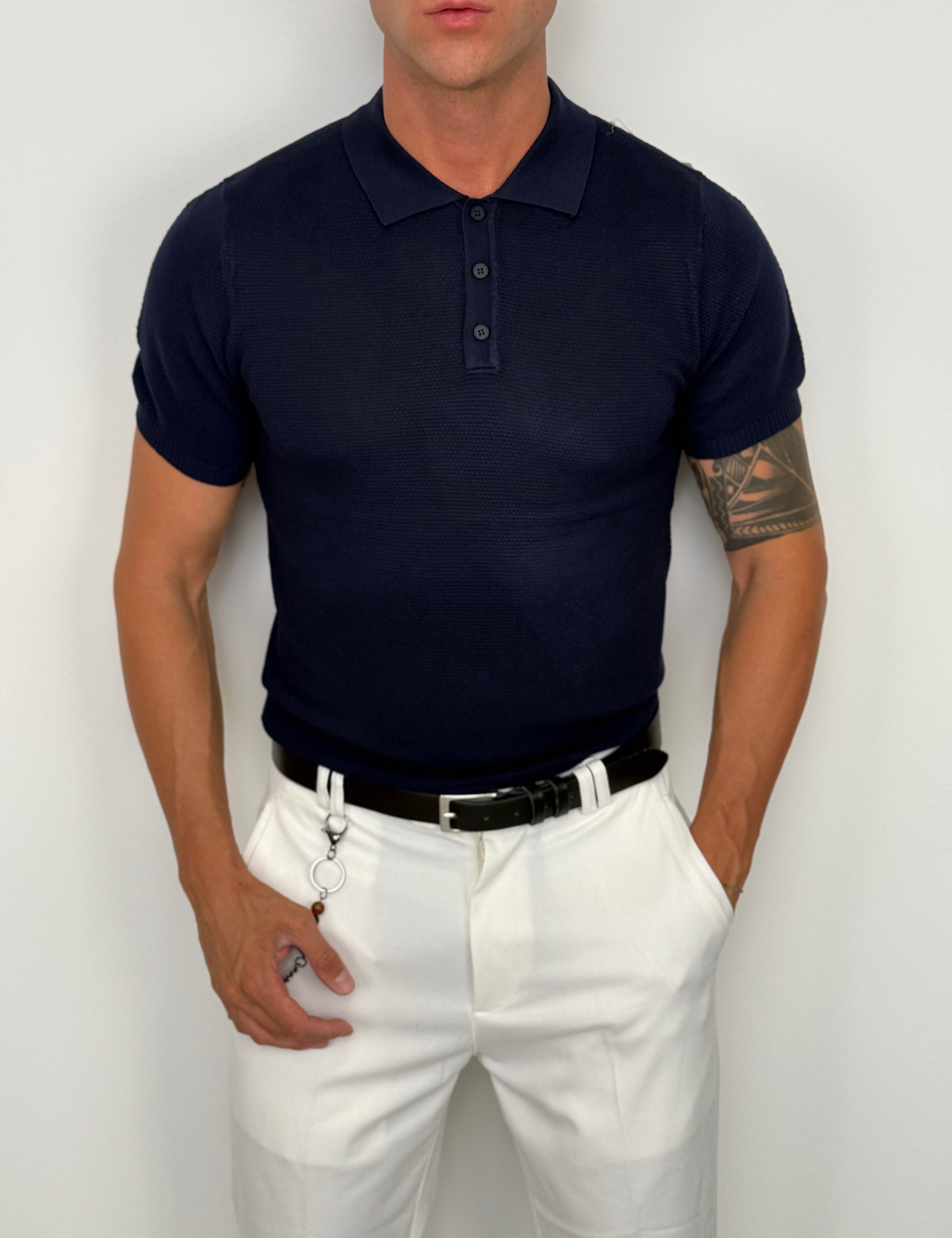 POLO SIDE MAGLINA - Tg.M BLU