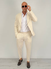 ABITO LINO MONOPETTO