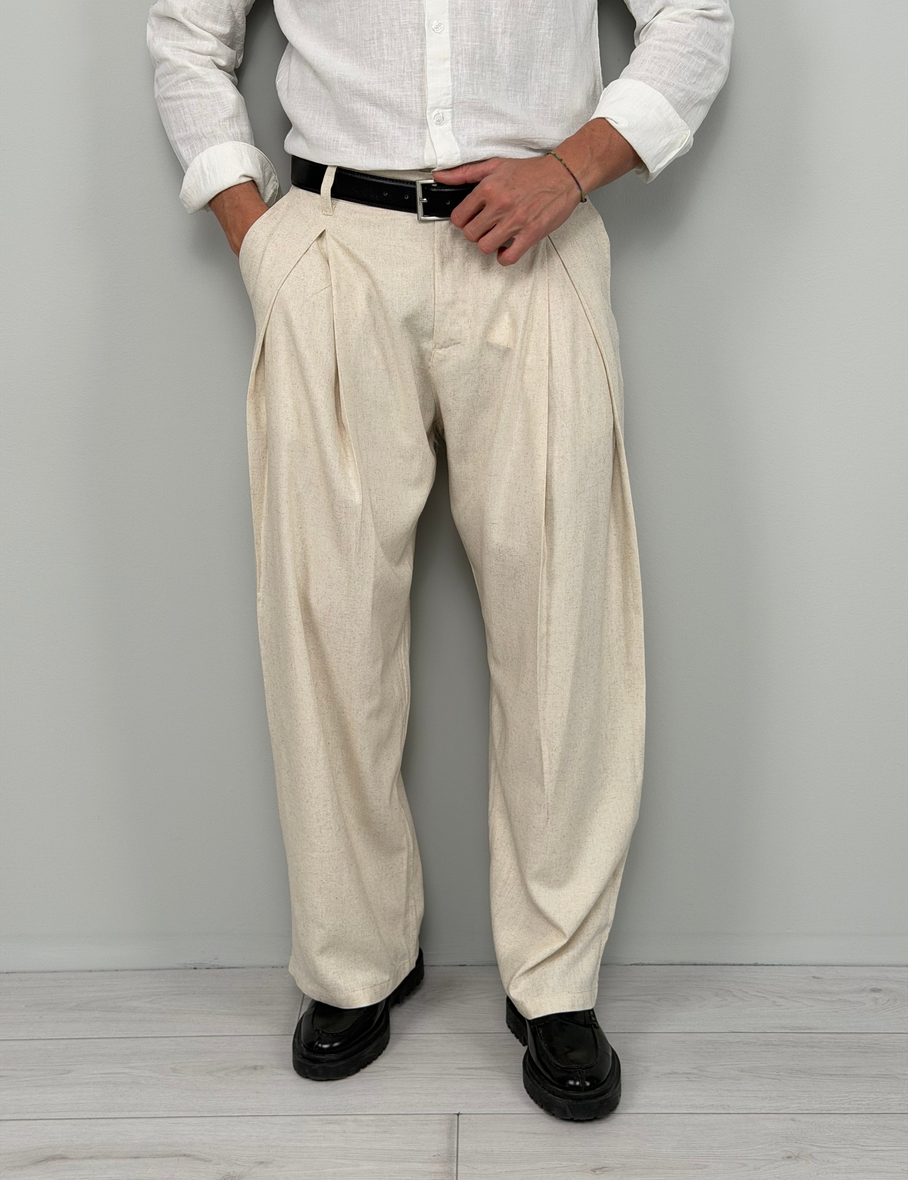 PANTALONE LINO CLUB AMPIO