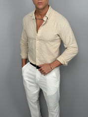 CAMICIA LINO COLLETTO