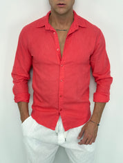 CAMICIA LINO COLLETTO