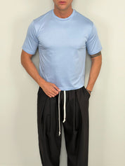 T-SHIRT CROP FILO DI SCOZIA