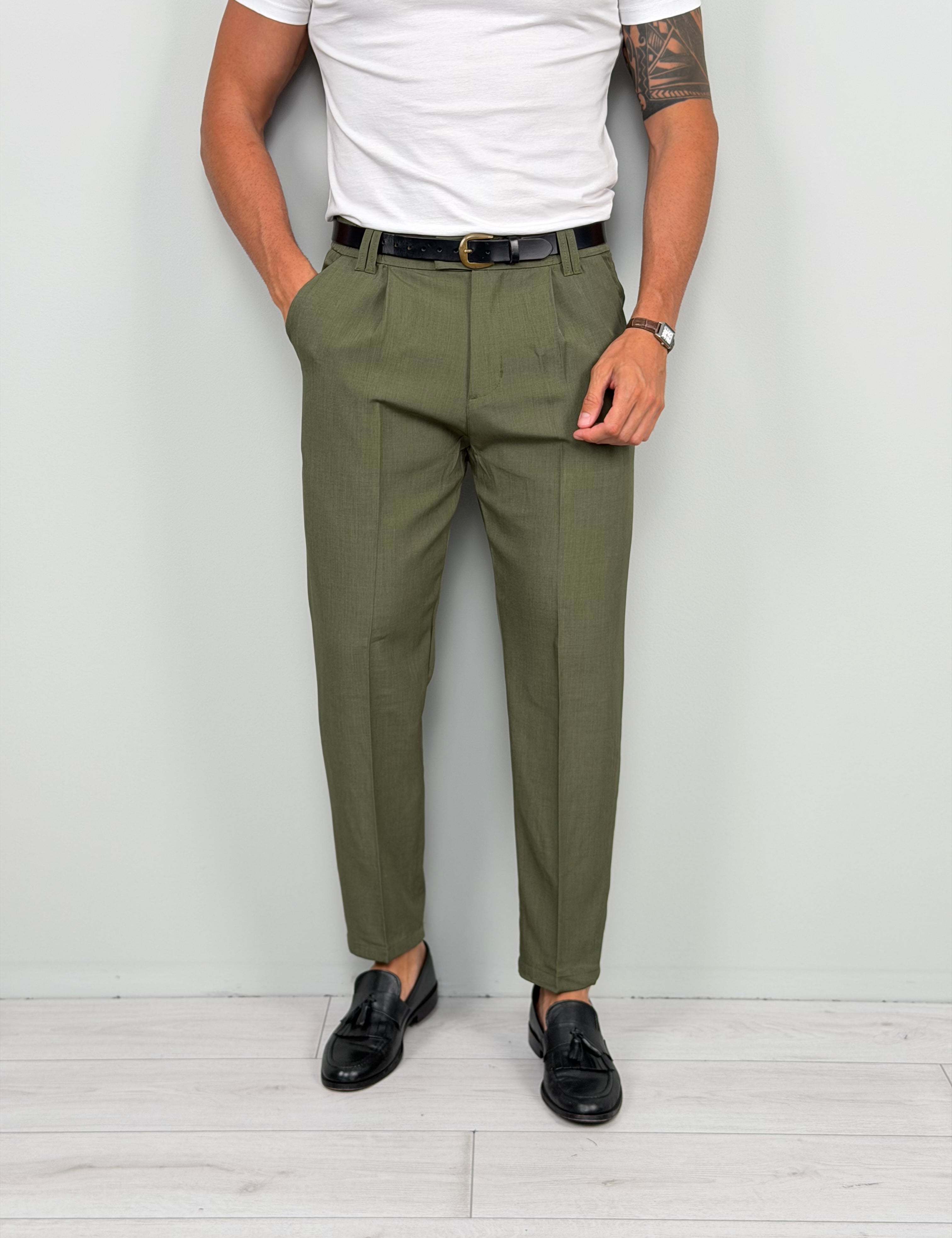 PANTALONE NORI MOD CAPRI - TASCA POSTERIORE