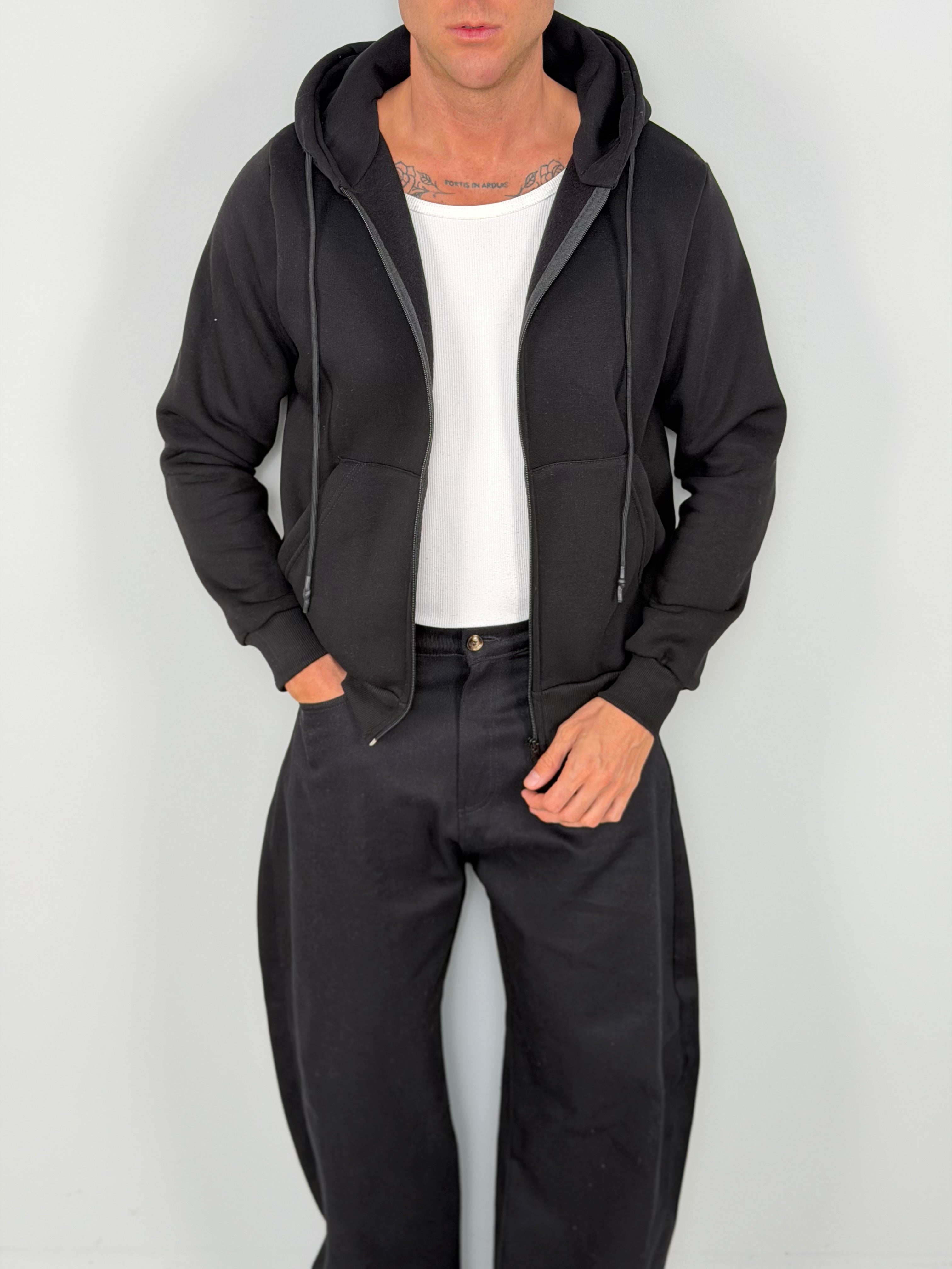 SWEATSHIRT ZIP ROUNDLACE DOUBLÉ