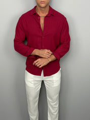 CAMICIA LINO COLLETTO