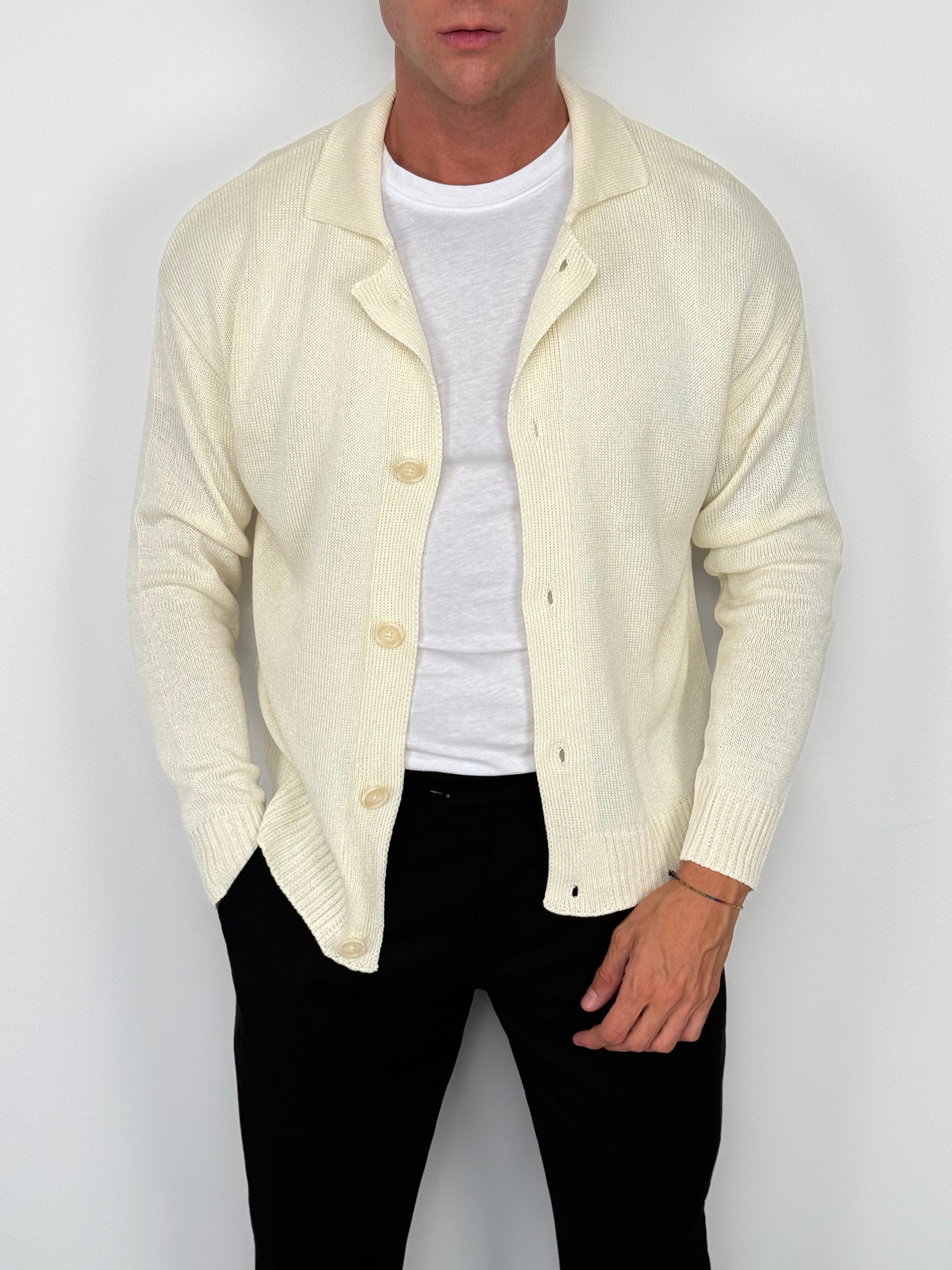 CARDIGAN POLO COTONE