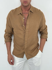 CAMICIA LINO COLLETTO V2 - Tg.S grigia ed XXL in piu colori