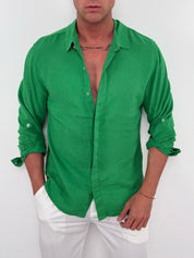 CAMICIA LINO COLLETTO V2 - Tg.S grigia ed XXL in piu colori