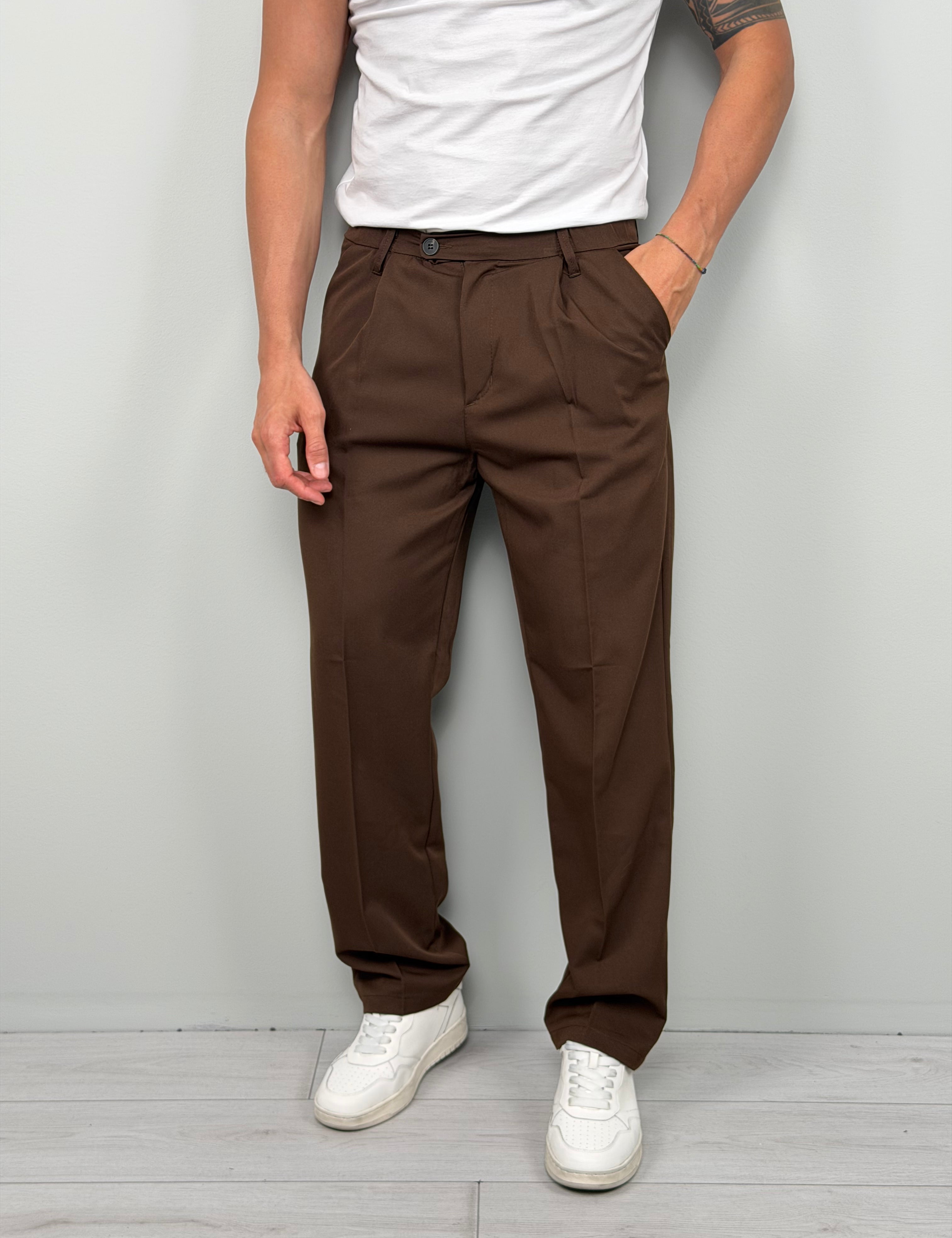 WIDE MATCH TROUSERS - BACK POCKET