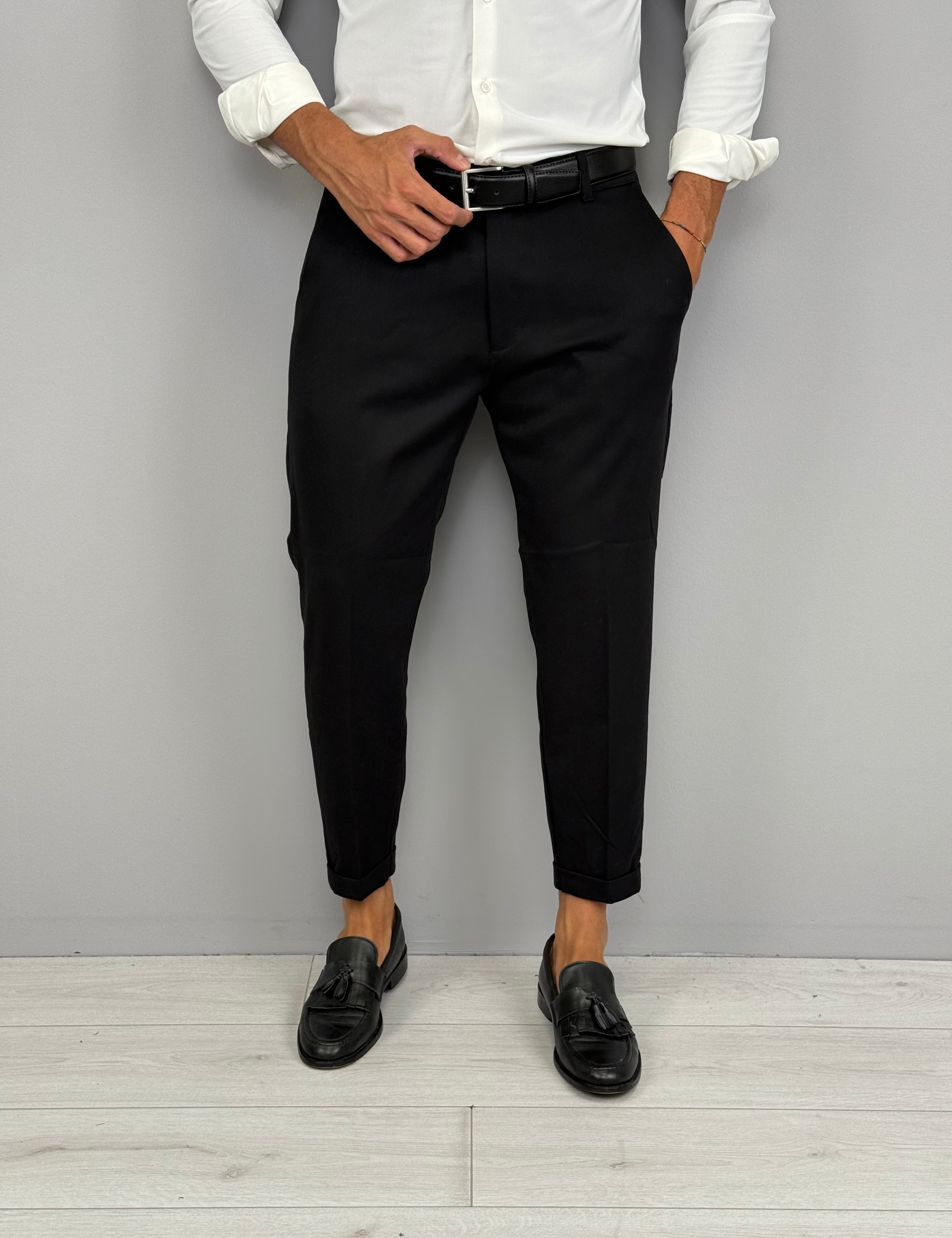 PANTALONE MOD CAPRI FALL RISVOLTINO - TASCHE DIETRO