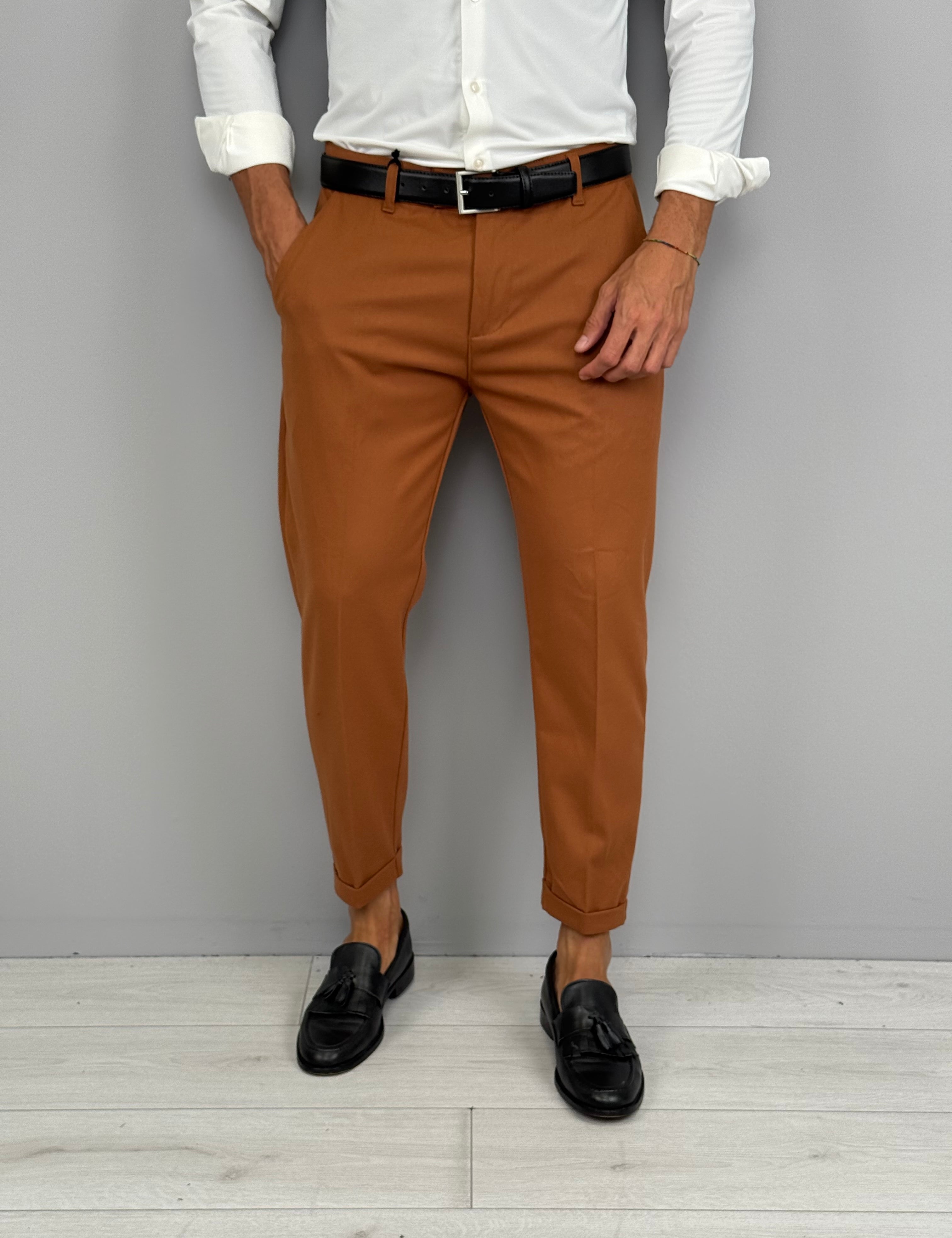 PANTALONE MOD CAPRI FALL RISVOLTINO - TASCHE DIETRO