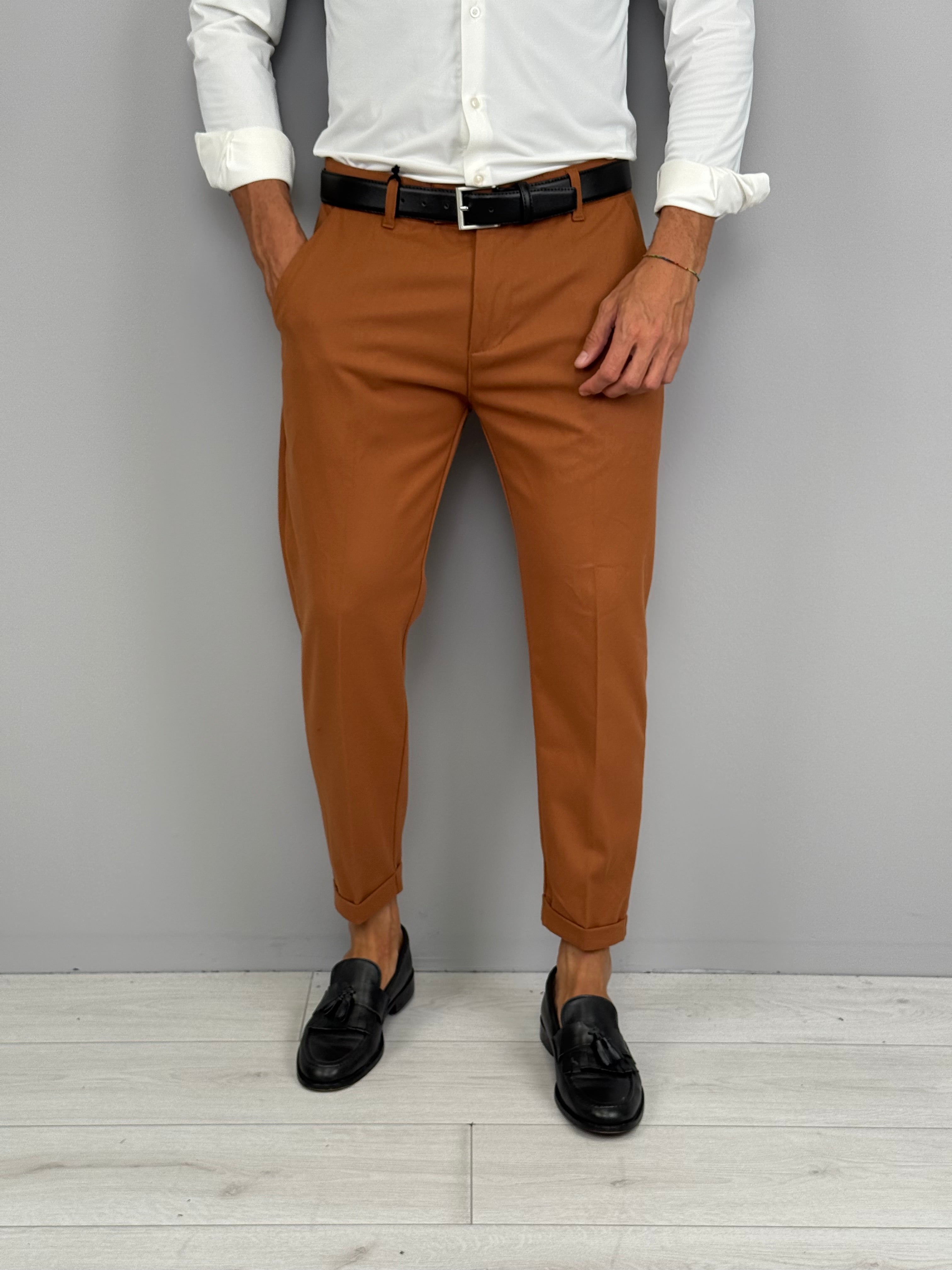 PANTALONE MOD CAPRI FALL RISVOLTINO - TASCHE DIETRO