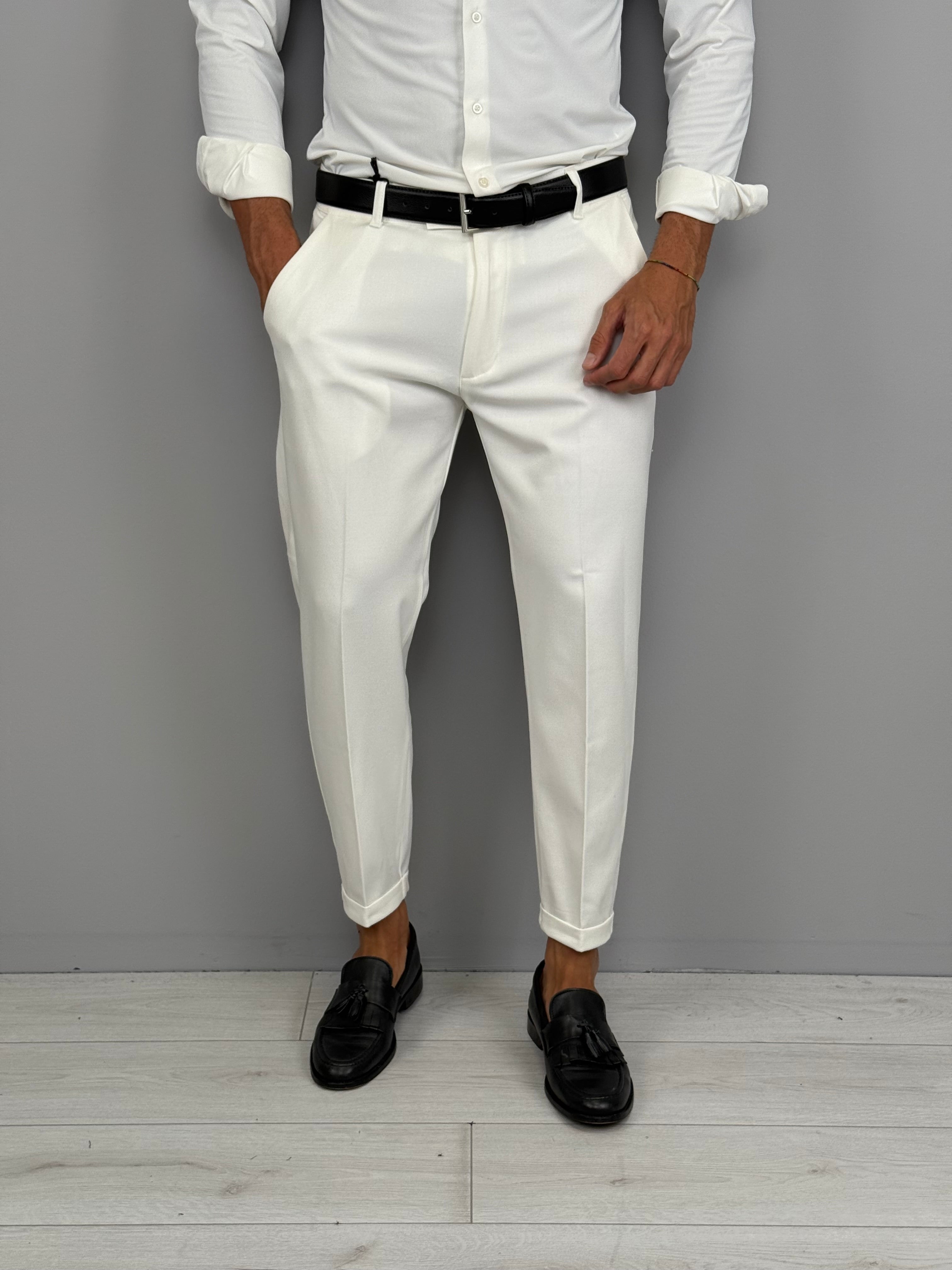 PANTALONE MOD CAPRI FALL RISVOLTINO - TASCHE DIETRO