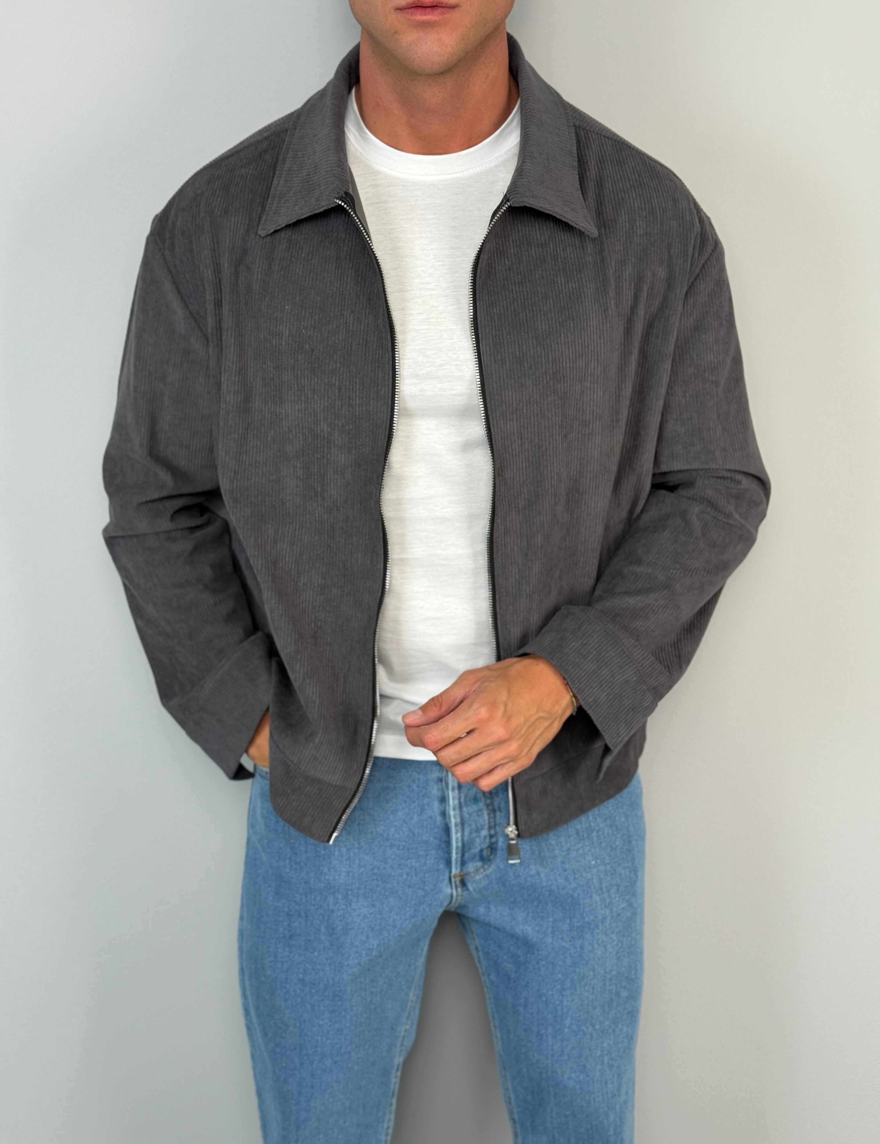 CAMICIONE VELLUTO ZIP