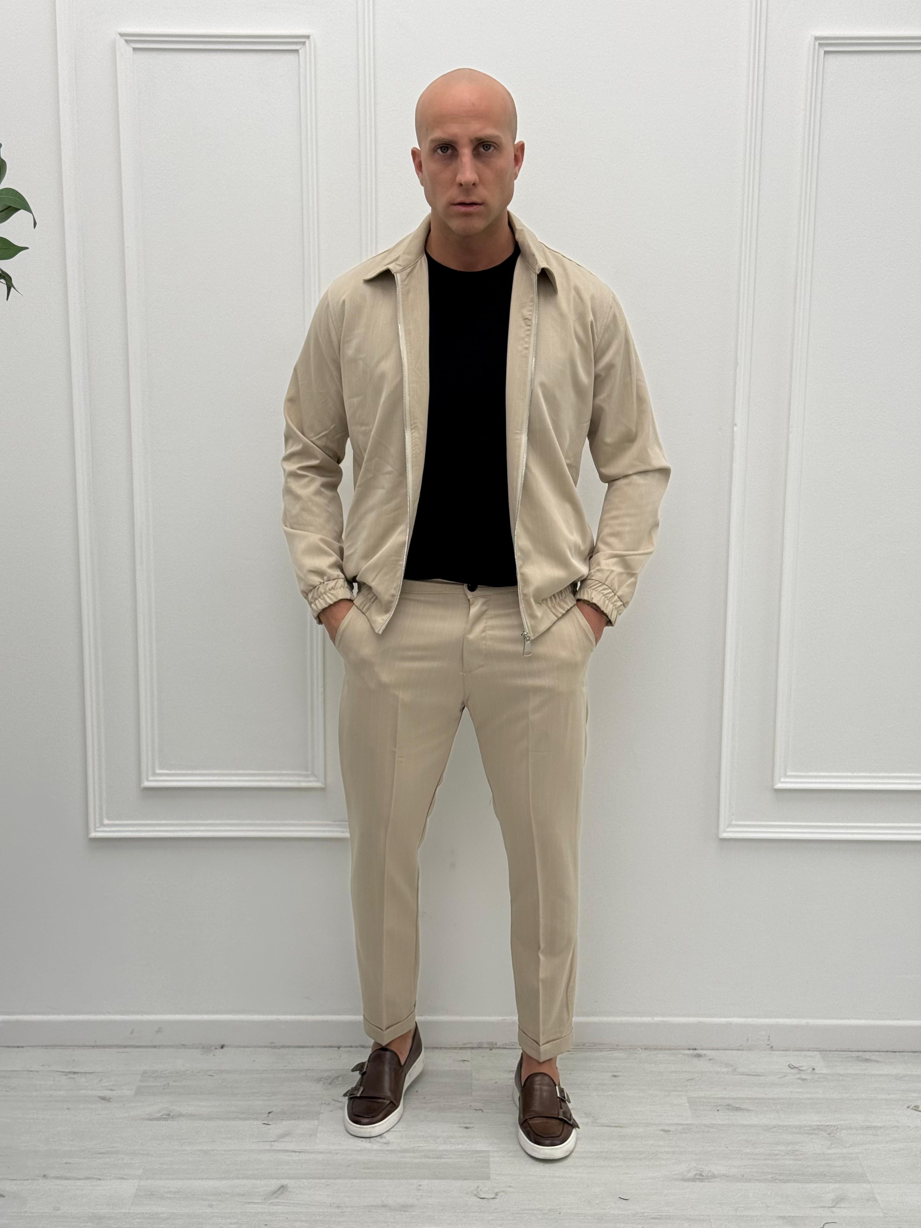 COORDINATO DINASTY GESSATO - Tg. XL Beige