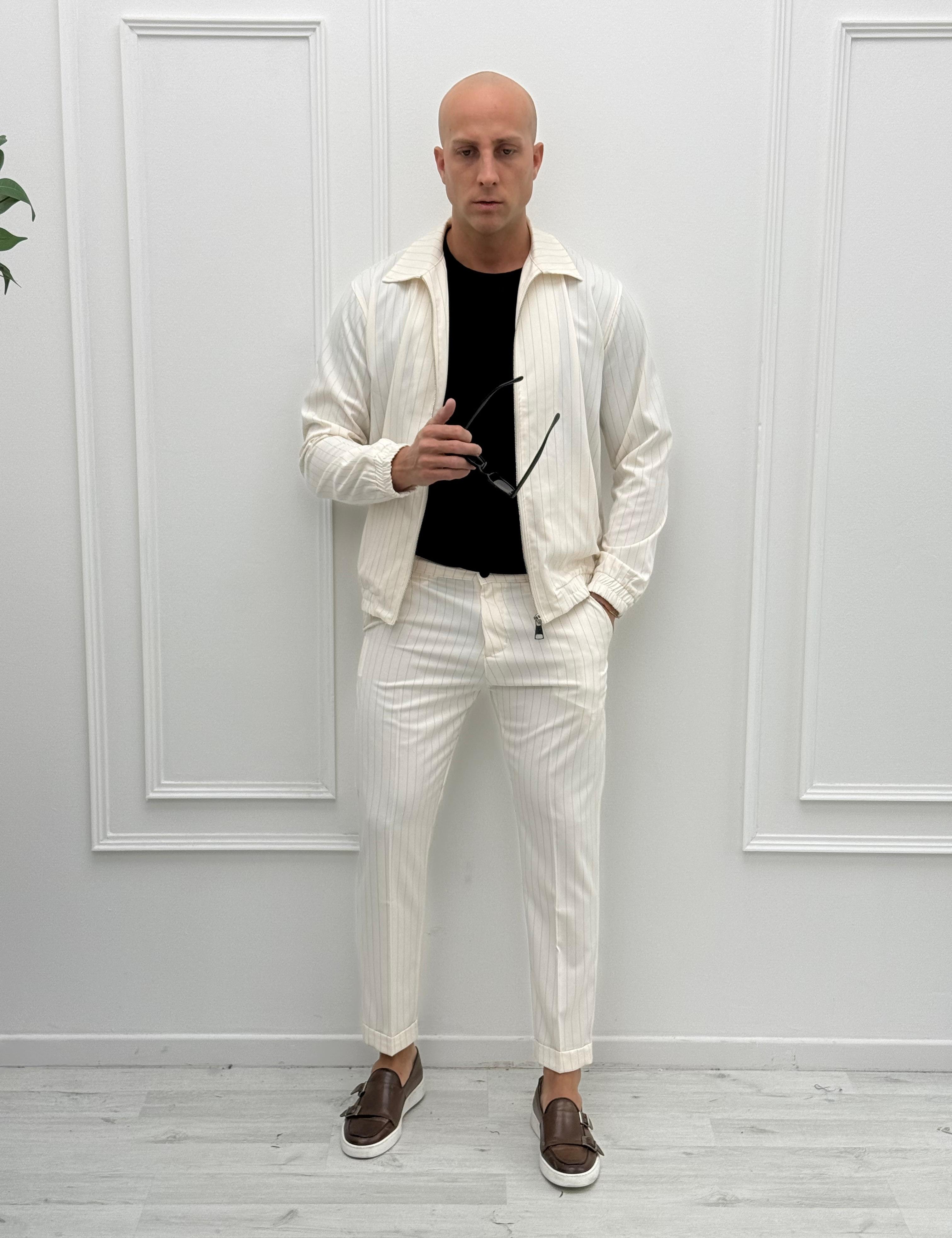 COORDINATO DINASTY GESSATO - Tg. XL Beige