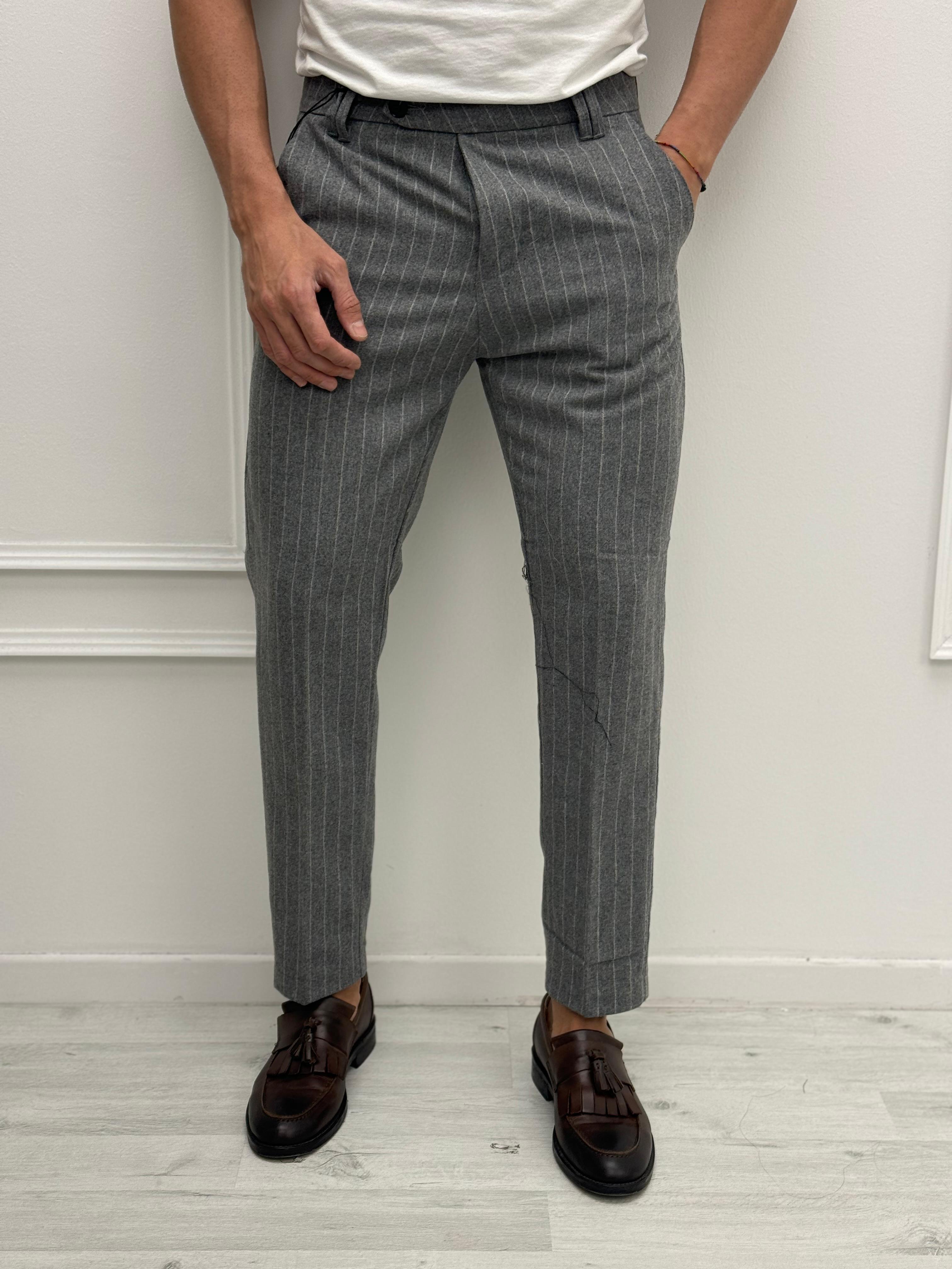 PANTALONE GESSATO LANA - TG. S/L