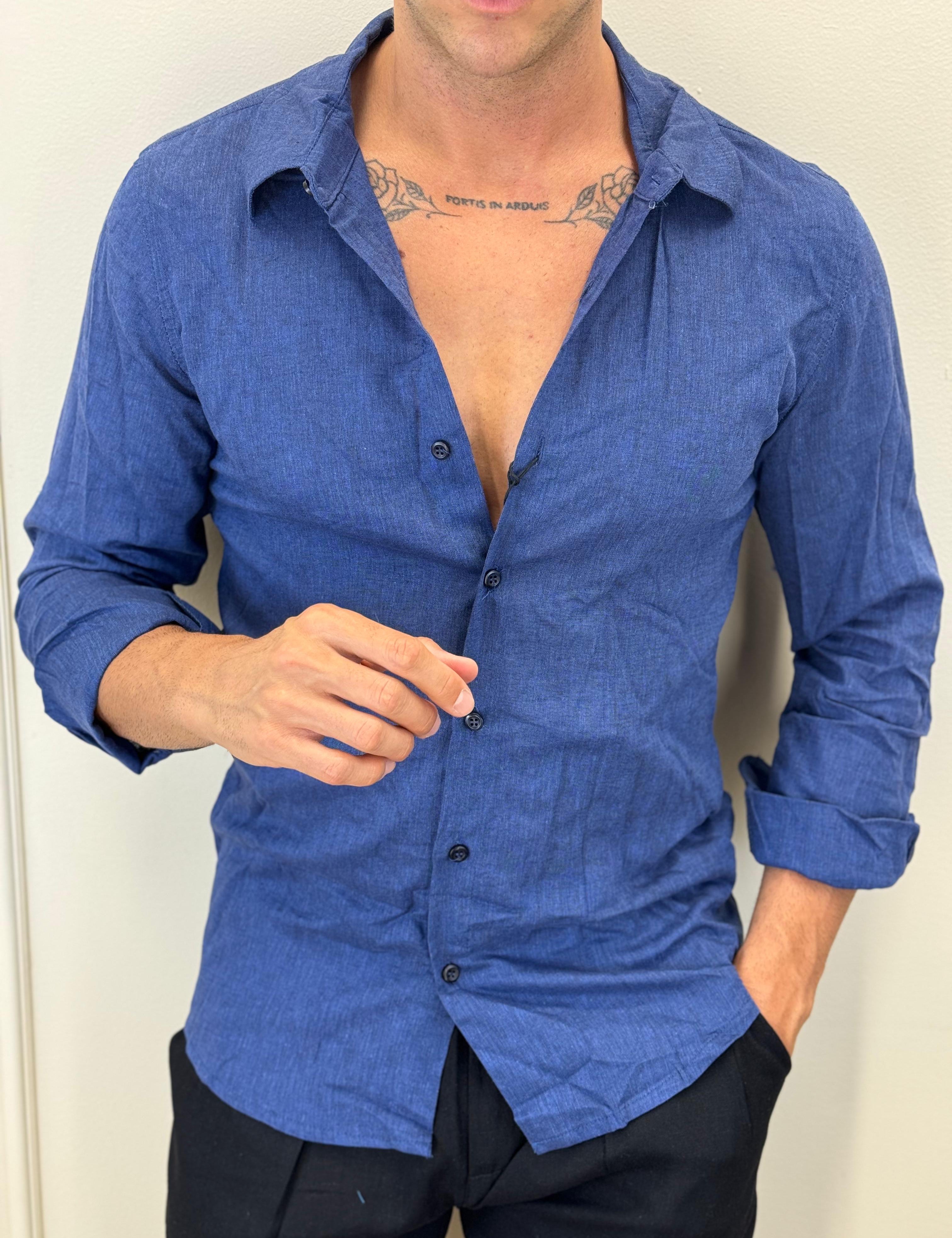 CAMICIA LINO V3 FIAMMATO