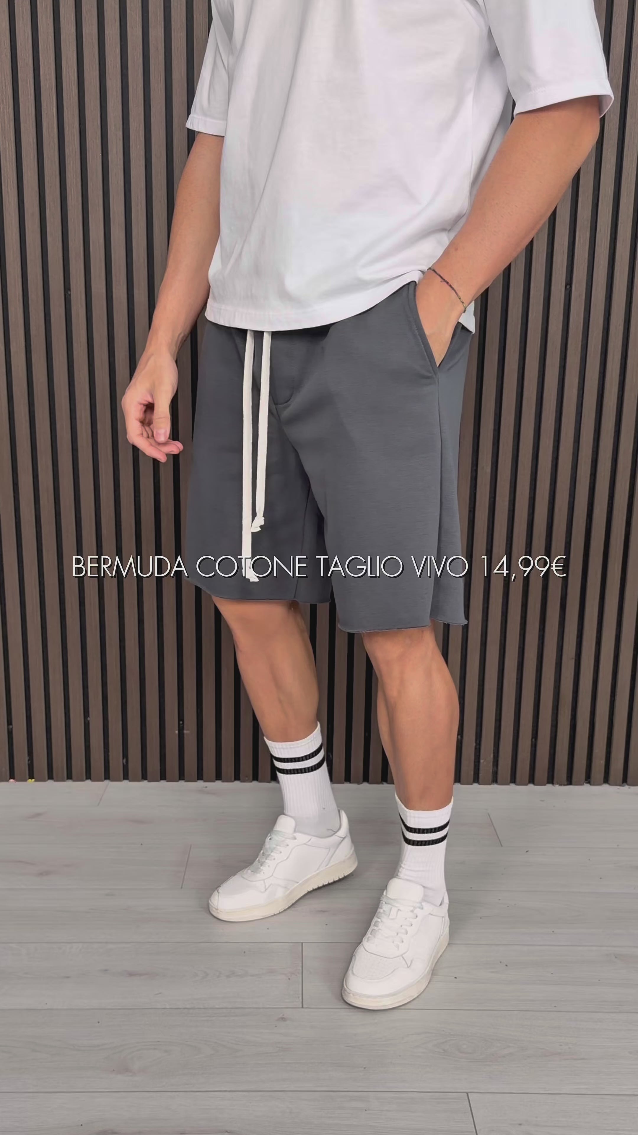 BERMUDA COTONE TAGLIO VIVO