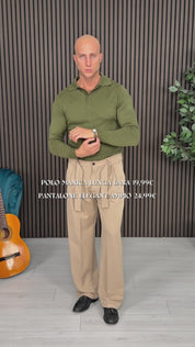 PANTALON ELEGANT LARGE - POCHE ARRIÈRE