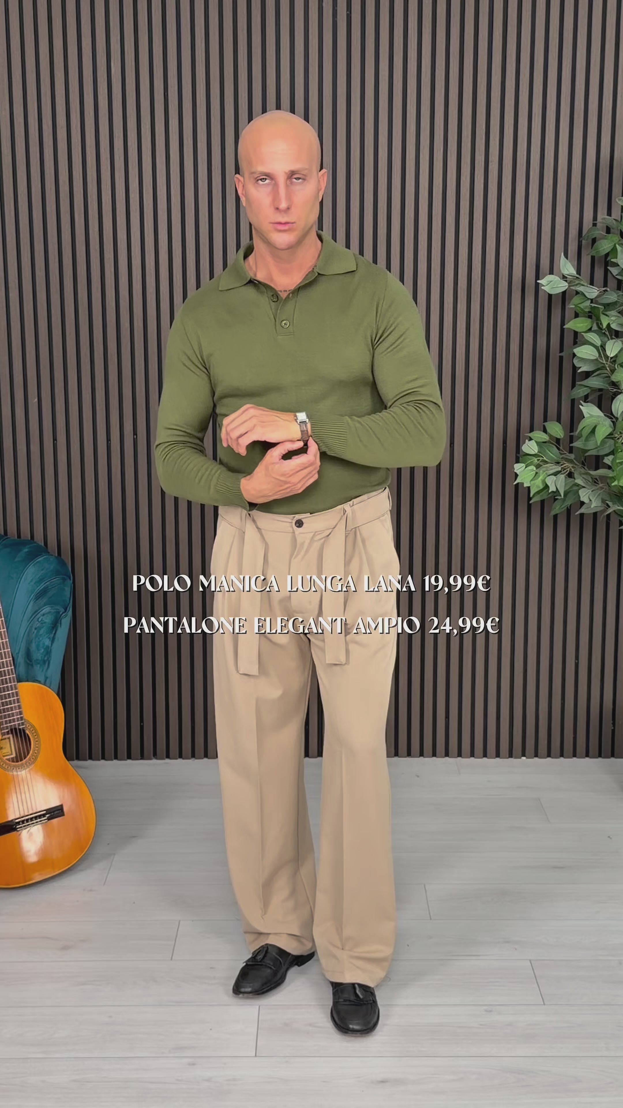 PANTALON ELEGANT LARGE - POCHE ARRIÈRE