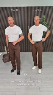 PANTALONI MATCH LARGI - BUZUNAR ÎN SPATE